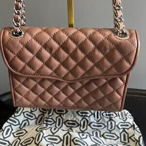NWT Rebecca Minkoff Brown Leather Quilted Mini Affair Purse Bag